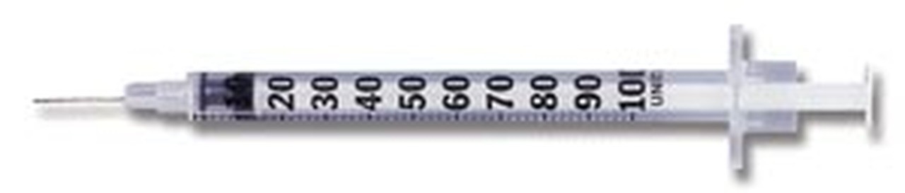 BD 329420 Insulin Syringe with Needle Micro-Fine™ 1 mL 28 Gauge 1/2 Inch Regular Wall NonSafety 100 EA Insulin Needles, Pen Needles and Syringes
