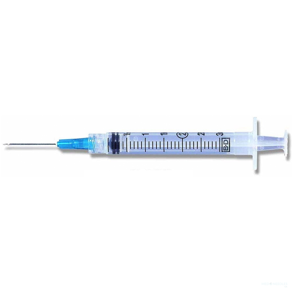 BD 309582 Luer-Lok Syringe with attached needle 25 G x 1 1/2 in sterile, single use, 3 mL 100 EA Needles and Syringes (IM & SC)