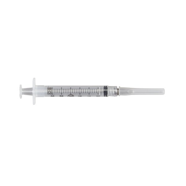 BD 309572 Syringe with Hypodermic Needle PrecisionGlide 3 mL 22 Gauge 1 Inch Regular Wall NonSafety 100 EA Needles and Syringes (IM & SC)