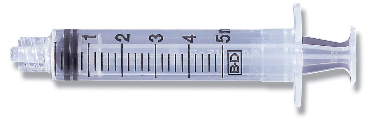 BD 309646 Luer-Lok Syringe sterile, single use 5 mL 125 EA