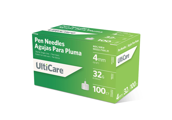 Ulticare Pen Needles 32gx4mm 100 EA Insulin Needles, Pen Needles and Syringes
