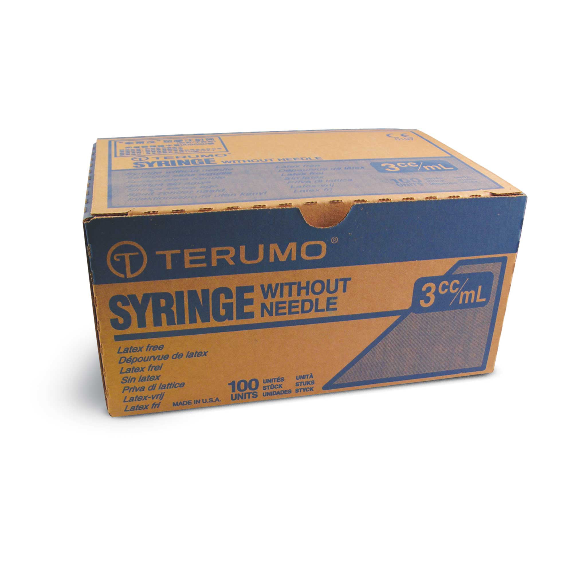 Terumo Luer Lock 3cc Syringe Only 100/Box Needles and Syringes (IM & SC)