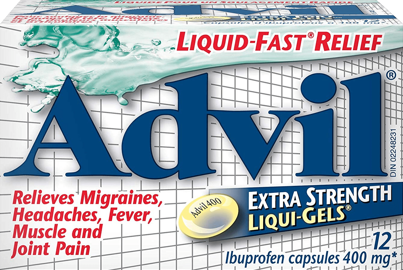 Advil Extra Strength Liqui-gels 12gc 400mg Analgesics and Antipyretics