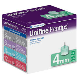 Owen Mumford Unifine Pentips 4mm 32g 100s Insulin Needles, Pen Needles and Syringes