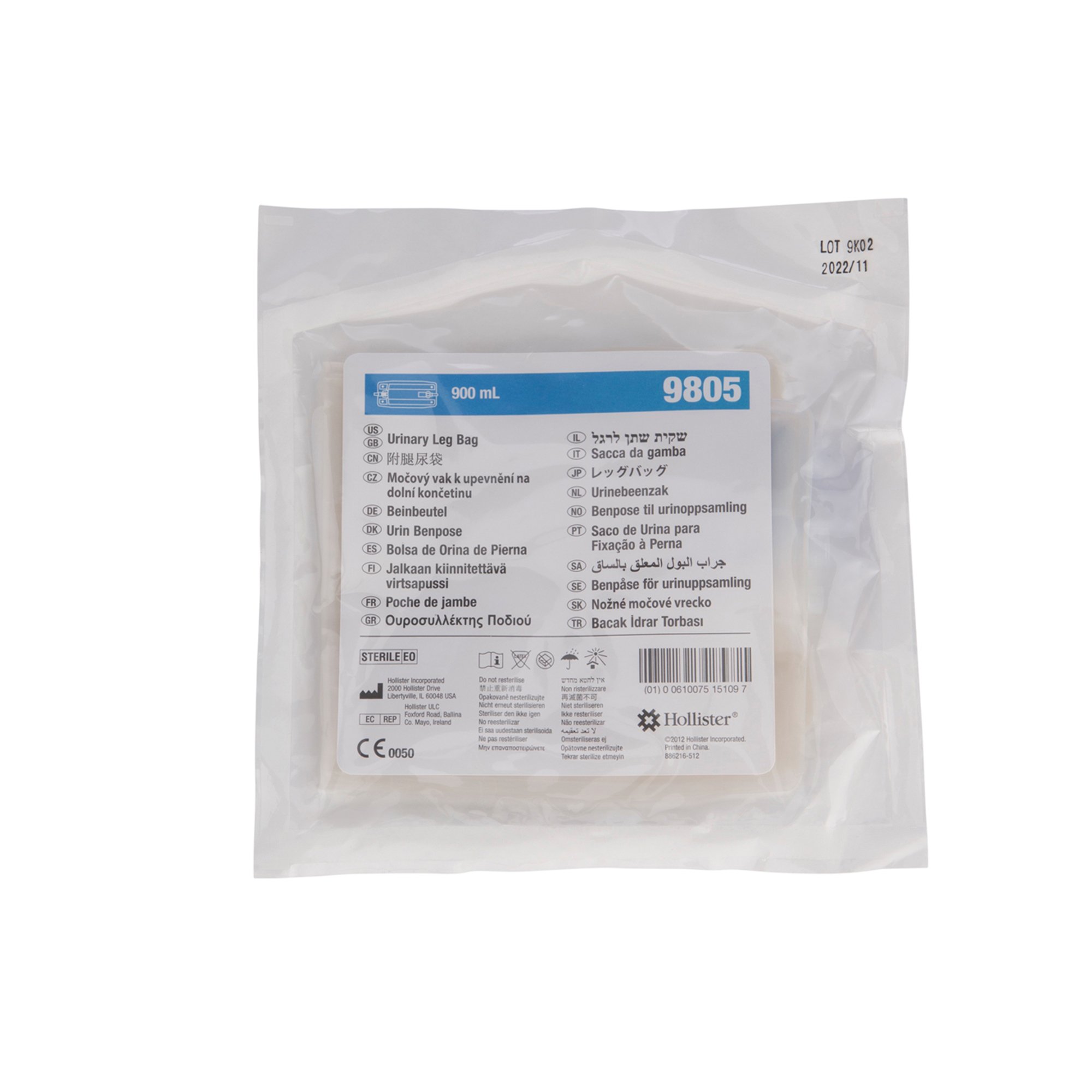 Hollister 9805 Latex-free Urinary Leg Bag 1 EA Urology