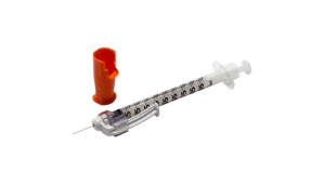 BD 305945 1 mL tuberculin syringe with 27-G x 1/2-in permanently attached needle (regular bevel)