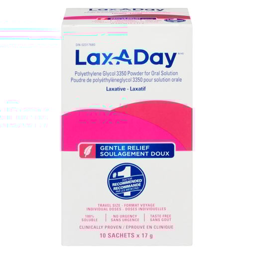 LaxaDay PEG 3350 Powder Sachets 10x17g CTC Health