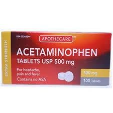 APO Acetaminophen 500mg Tablets – 100 Count Analgesics and Antipyretics