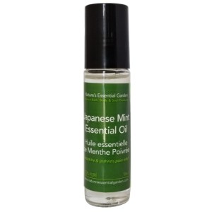 Natures Essential Garden Japanese Mint Oil Roller 10ml - Deep Heating and Penetrating Effects