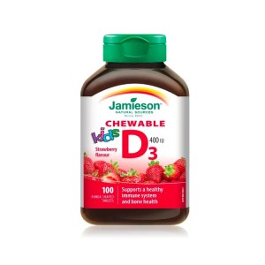 Jamieson Kids Chewable Vitamin D3 400 Iu Strawberry - 100 Tablets