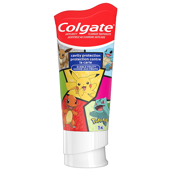 Colgate Kids Pokemon Toothpaste with Fluoride, Mild Bubble Fruit Flavor 75 ml Toothpaste