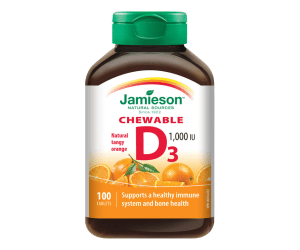 Jamieson Vitamin D 1000 IU Chewable Orange 100TB