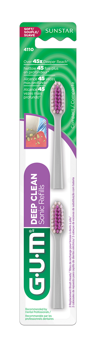 GUM Sonic Power Toothbrush Refills Pack x2