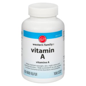 Western Family Vitamin A 10,000IU, 100 Each