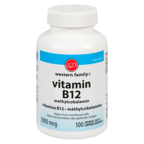 Western Family Vit B 12 1000mcg Sublingual 100 Tb
