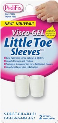 Card Health Cares PediFix Visco-Gel Little Toe Sleeves - Relieve Corns, Blisters, and Toe Irritations
