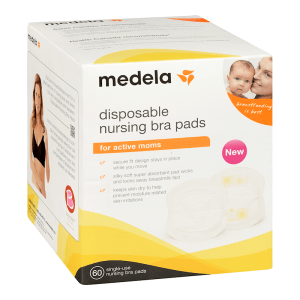 Medela Disposable Bra Pads - Individually Wrapped, Contoured Shape, Fast Absorbing