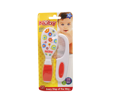 NA»by Comb And Brush Set With Soft Grip Handles - Bpa Free (3+ Months)