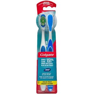 Colgate 360 Medium Toothbrush Twin Pack (2/PK)