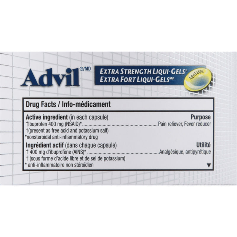 Advil Extra Strength Liqui-Gels - Fast Relief for Headaches, Migraines, and Pain, 50 Count - Image 3