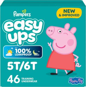 Pampers Easy Ups Training Underwear Girls Size 7 5T-6T 46 Count