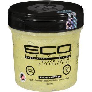 Eco Style Black Castor & Flaxseed Oil Styling Gel - 473 mL