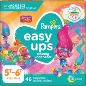 Pampers Easy Ups Training Underwear Girls Size 7 5T-6T 46 Count