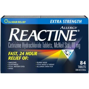 Reactine Extra Strength 24Hour Allergy Medicine, 10mg 84 ea