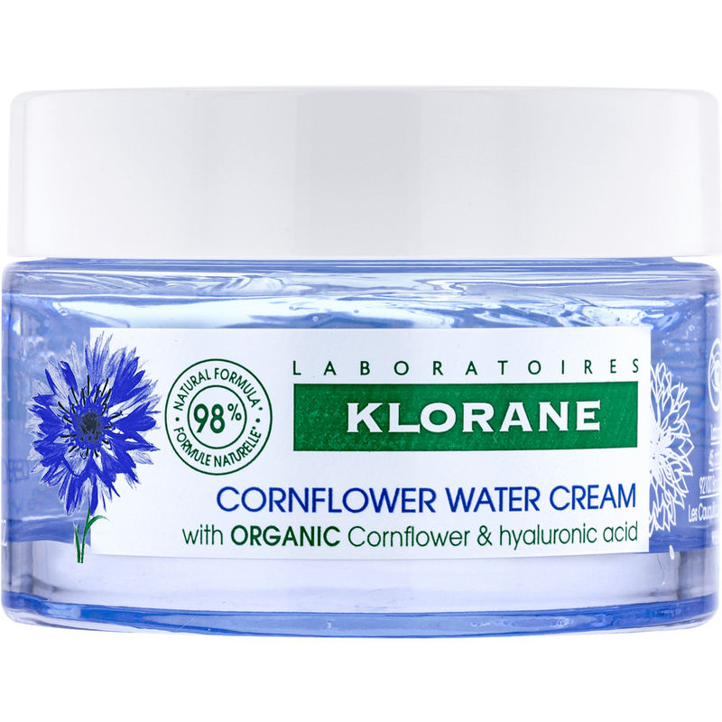 Klorane Organic Cornflower Water Cream 50 mL - Hydrates, Plumps, Illuminates