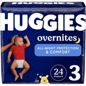 Goodnites Huggies Overnites Nighttime Baby Diapers, Size 3, 24 Ct