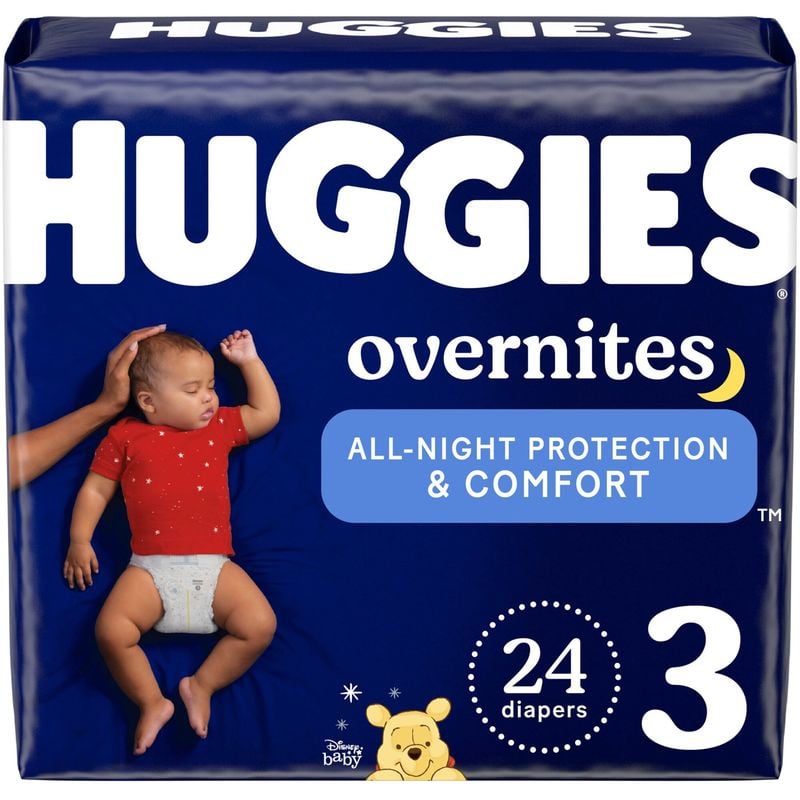 Goodnites Huggies Overnites Nighttime Baby Diapers, Size 3, 24 Ct