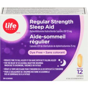 Life Brand LB Nighttime Sleep Aid - 12ct Regular Strength Capsules