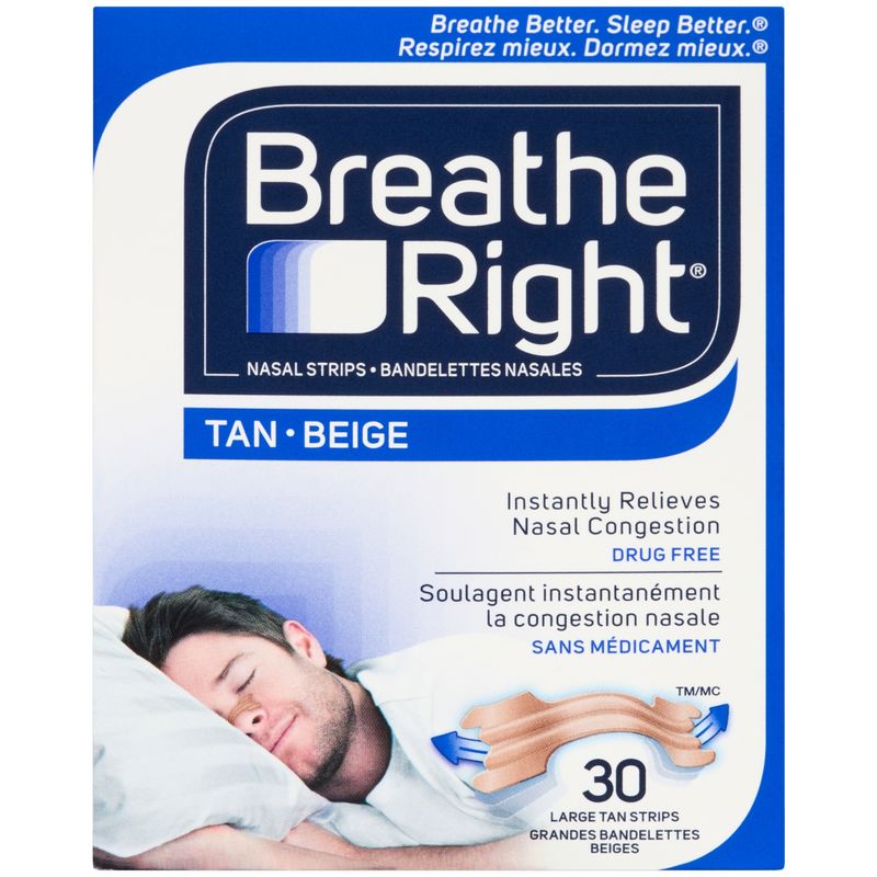 Breathe Right Nasal Strips Large Tan 30ct