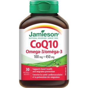 Jamieson CoQ10 100mg with Omega-3 450mg 30 Count