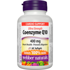 Webber Coenzyme Q10, 400mg, Ultra Strength 60 Capsules