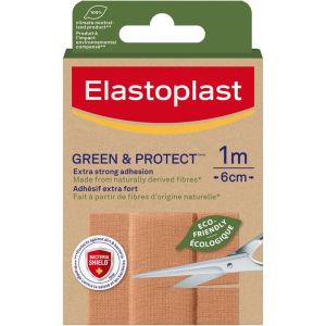 Eco-Friendly Elastoplast Green & Protect Dressing Strips - 6cmx10cm 10s