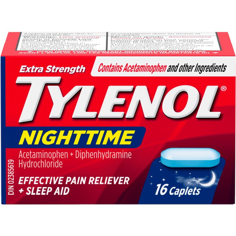 Extra Strength Tylenol Nighttime Pain Relief & Sleep Aid Caplets