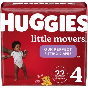 HUGGIES LITTLE MOVERS DIAPERS, SIZE 4 - 22 COUNT