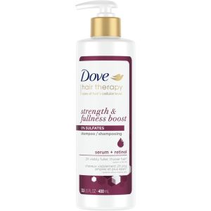 Dove Hair Therapy Shampoo for Fine, Thin Hair Strength & Fullness Boost 0% Sulfates 400ml