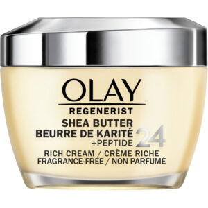 OLAY Regenerist Shea Butter + Peptide 24 Face Moisturizer, Fragrance-Free 50 mL