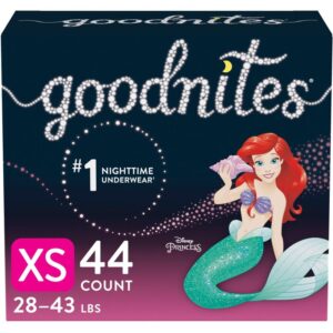 Goodnites Bedwetting Underwear for Girls, XS 44 Count