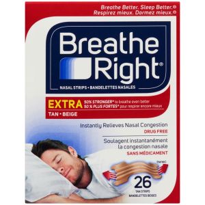 Breathe Right Nasal Strips Extra Strength Tan 26ct