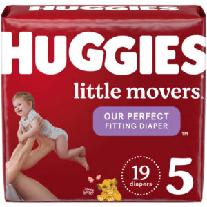 HUGGIES LITTLE MOVERS DIAPERS, SIZE 5 - 19 COUNT