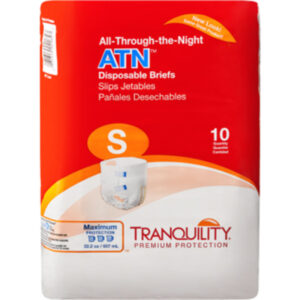 Tranquility All Through The Night Briefs - Small, 10 Count