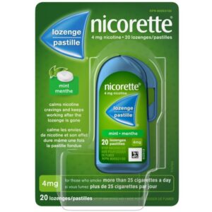 Nicorette Nicotine Lozenges, 4mg, Mint, 20 Count