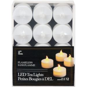 Life At Home LH LED Tealights - White 12 Count