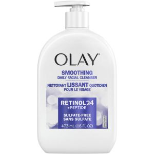 OLAY Retinol 24 + Peptide Face Wash, Smoothing, Sulfate-Free, 473 mL