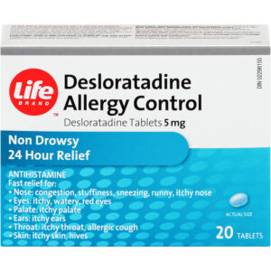 Life Brand Desloratadine Allergy Control Tablets 5mg - 20 TAB