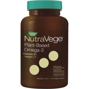 NutraVege Omega-3 +D, Plant-Based VeggieGels, Fresh Mint / 30 Softgels