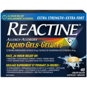 Reactine Extra Strength 24Hr Allergy Medicine, Liquid Gels 10mg 40 ea